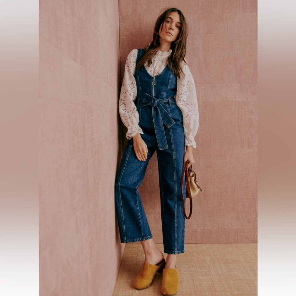 Sézane Selene Jumpsuit - Women's Blue Denim